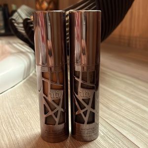 Urban decay all nighter foundation 4.5.  One bottle is half full the other 10%